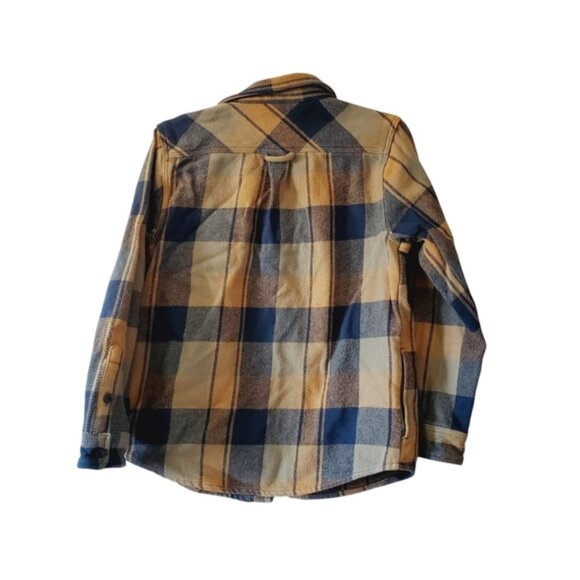 Frank & Oak Mustard Plaid Flannel Cottage Outdoor Grunge Shacket M - Picture 3 of 9